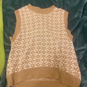 Patterned yellow sweater